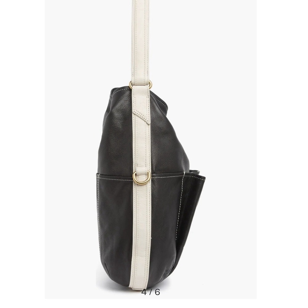American leather co stratford hobo Black And White leather bag new with tags - Picture 4 of 12